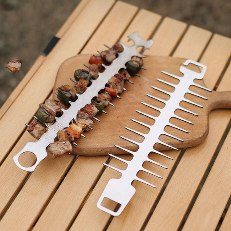 Braai grilling stick Fish Bone design Stainless Steel Cat Face Style