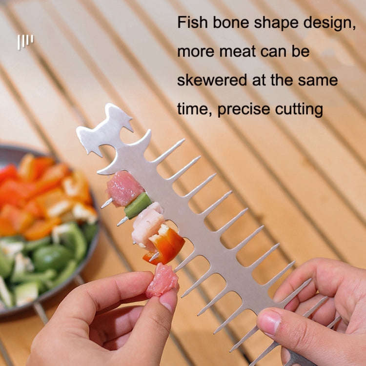 Braai grilling stick Fish Bone design Stainless Steel Cat Face Style