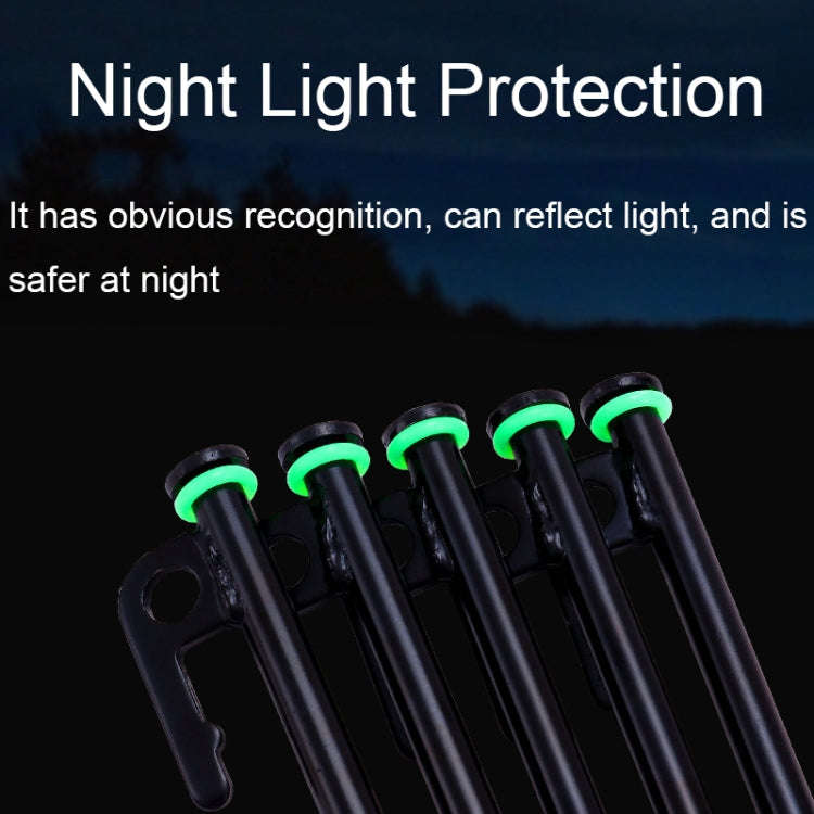 Tent peg warning rings luminous silicone 50 pack size