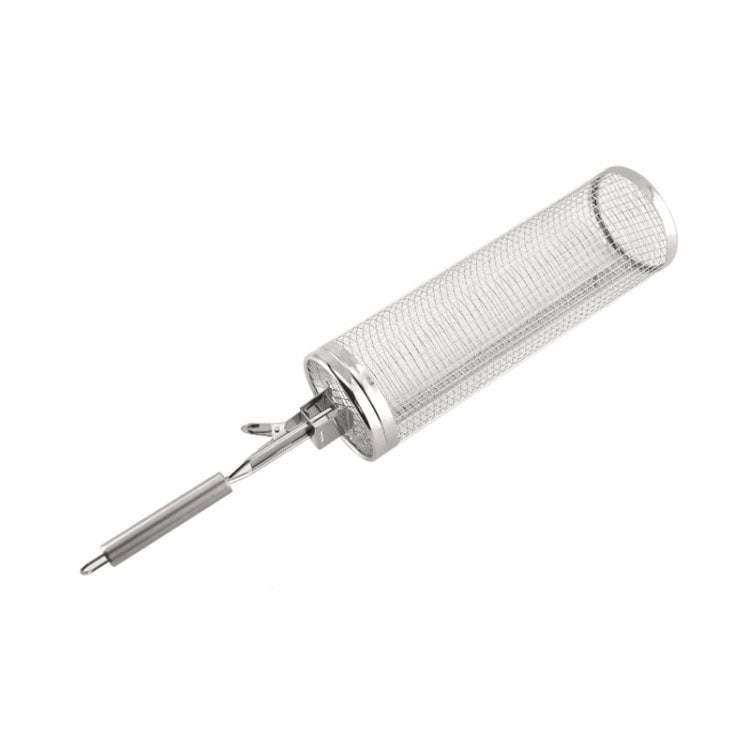 Braai Round Mesh Tube Stainless Steel 30cm X 9cm with Handle