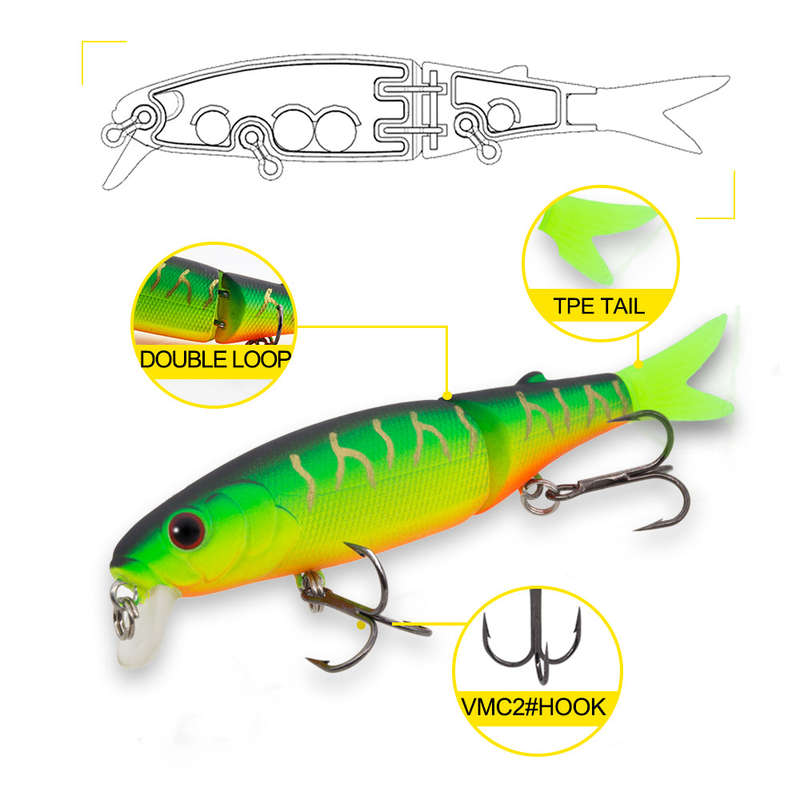 Fishing Lure Multi jointed Sinking Minnow Style colour 4