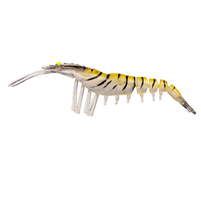 Fishing Lure Soft Bait Shrimp style colour Natural / Gold