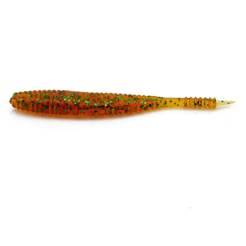 Fishing Lure Soft Bait Fish profile Brown with flecks 8 per packet