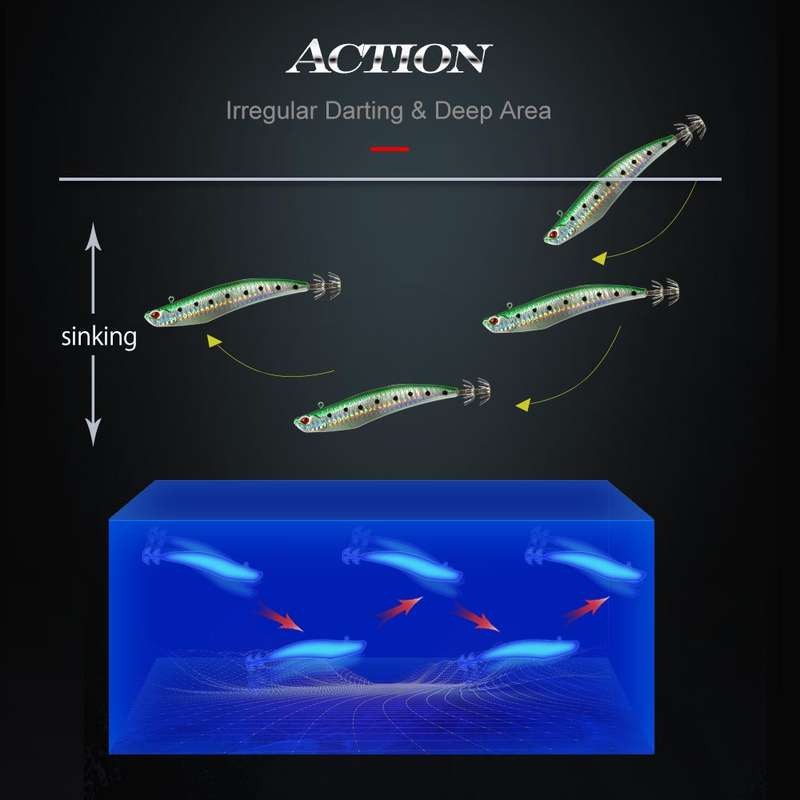 Fishing Lure Hard Bait D-Squid Jigging Hot Lips