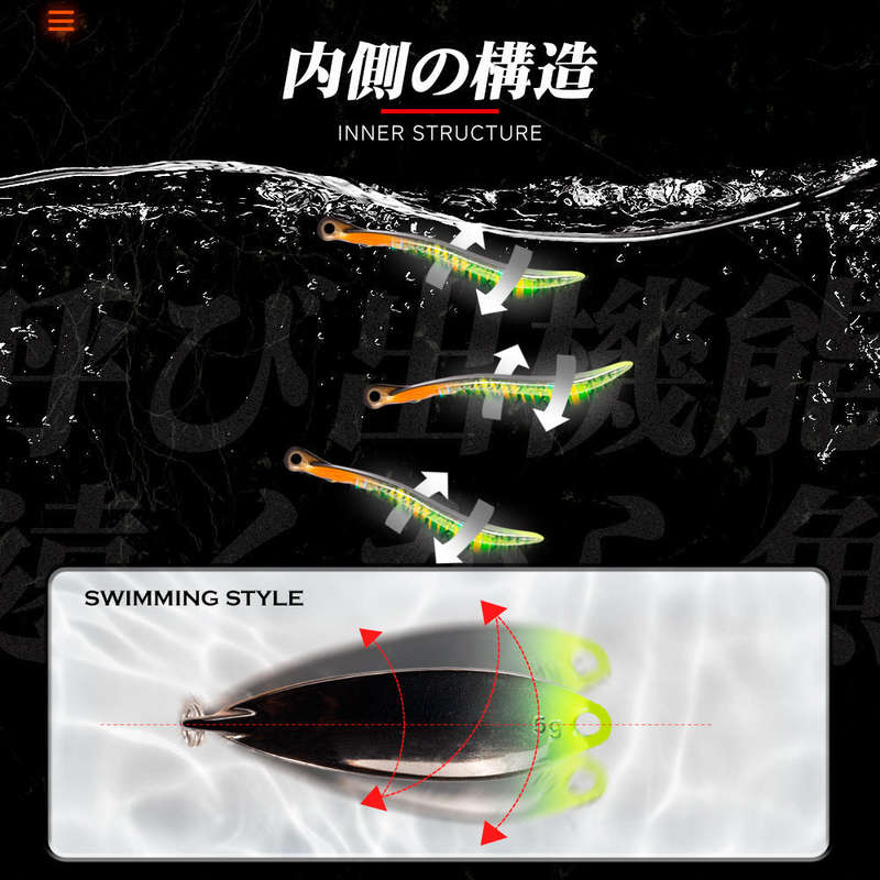 Fishing Lure Hard bait Spoon colour Kawashima Naguro Chart