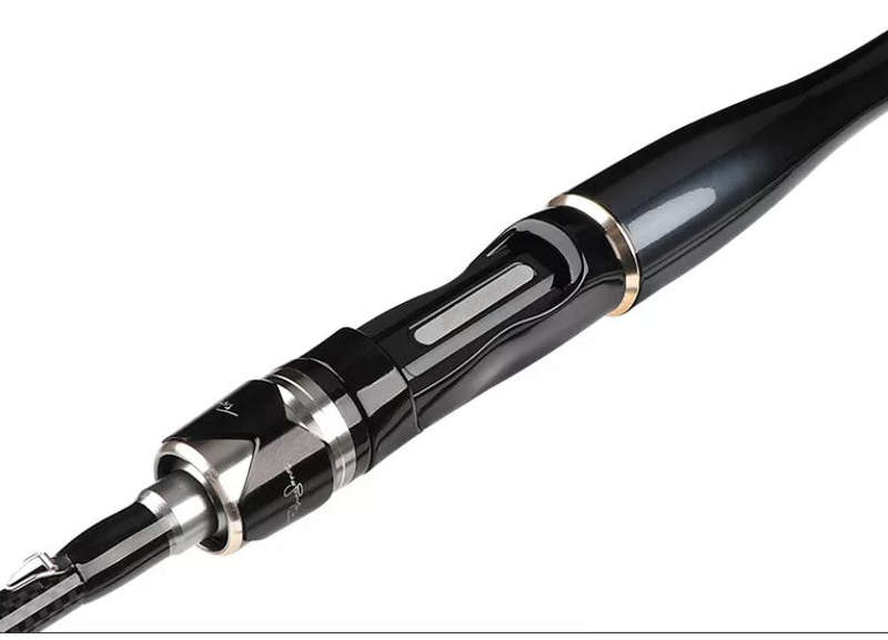 Bass Rod 6FT Carbon Fiber Power Medium Fast Action Spinning Rod Black