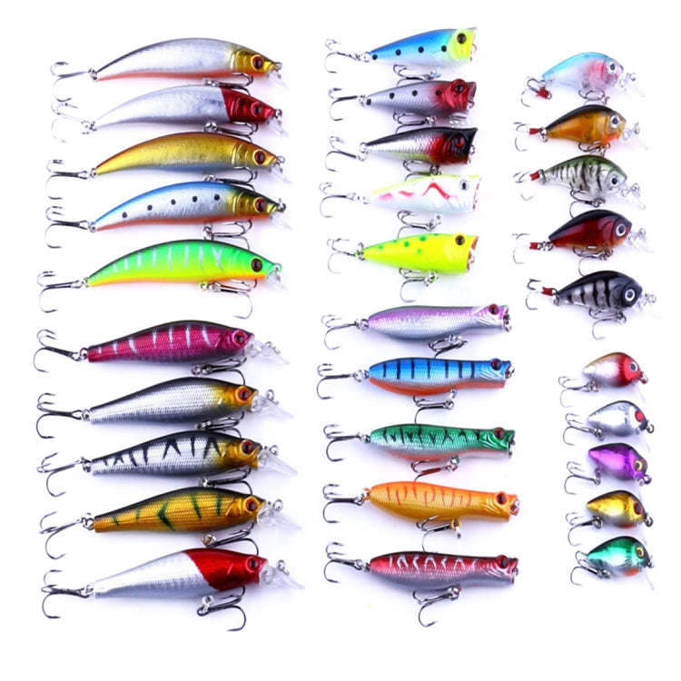 Fishing Lure Hard Bait 30pce Minnow set 3cm to 9.5cm