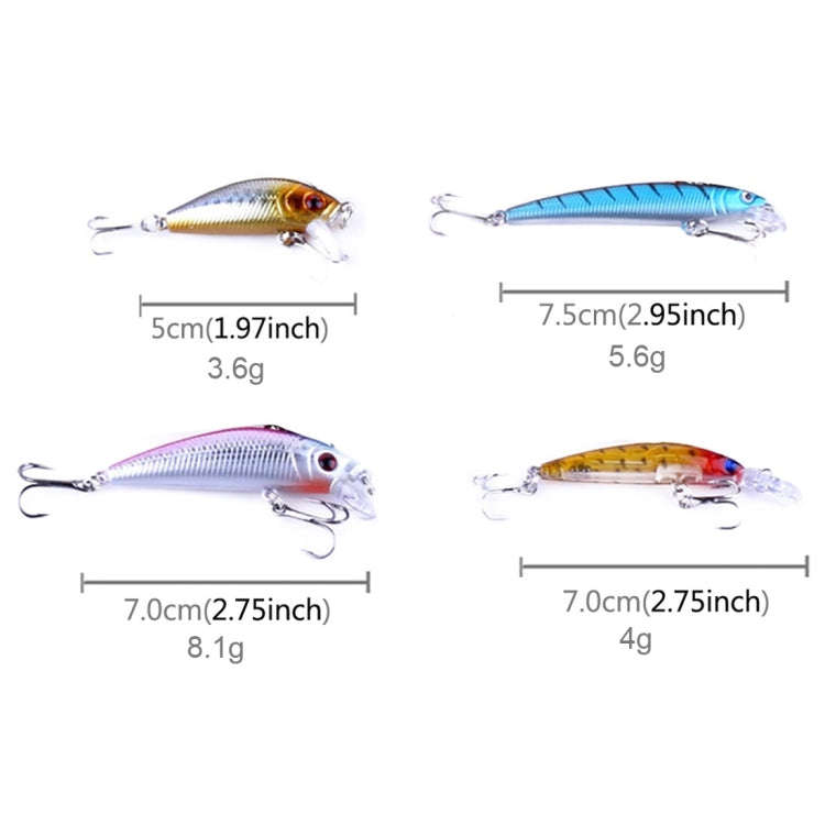 Fishing Lure Hard Bait 26 Piece Minnow Style set in 4 Models