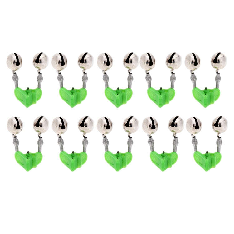 Fishing Alarm Clip on Bell Type 10 Piece with Twin Bells