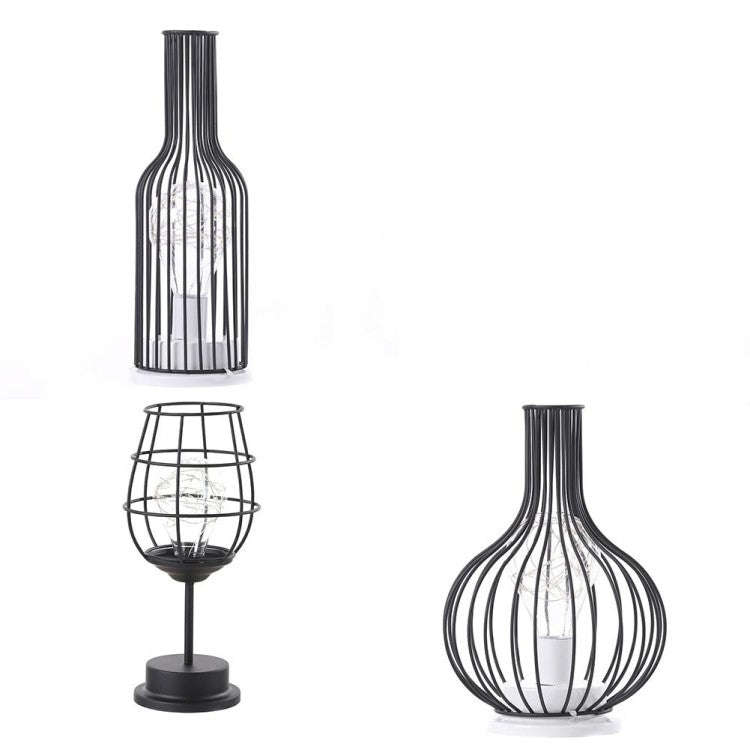 Retro Classic Iron Art 3 Piece LED Table Lamp