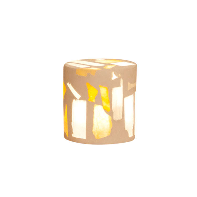 Night Light Bedroom table Translucent Gypsum Ore Cylinder Style