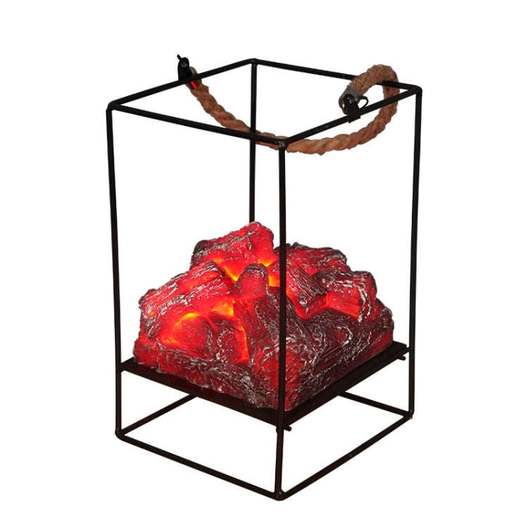 Imitation Charcoal Flame Lamp LED Wrought Iron Decoration