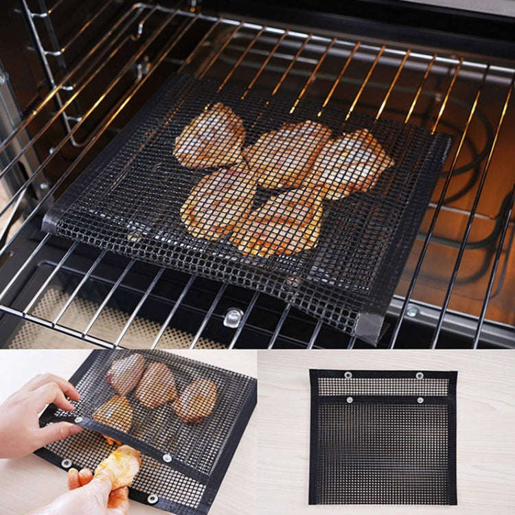 Braai Heat Resistant Non-stick Grilling Mesh Black 40X30cm