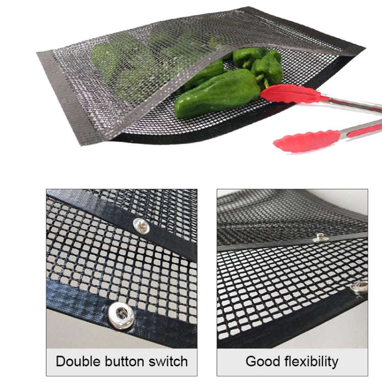 Braai Heat Resistant Non-stick Grilling Mesh Black 40X30cm