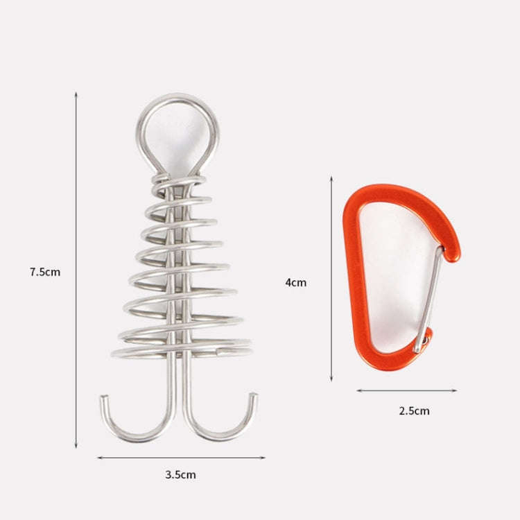 Stainless Steel Spring Loaded Tent Rope Buckle 10 Piece