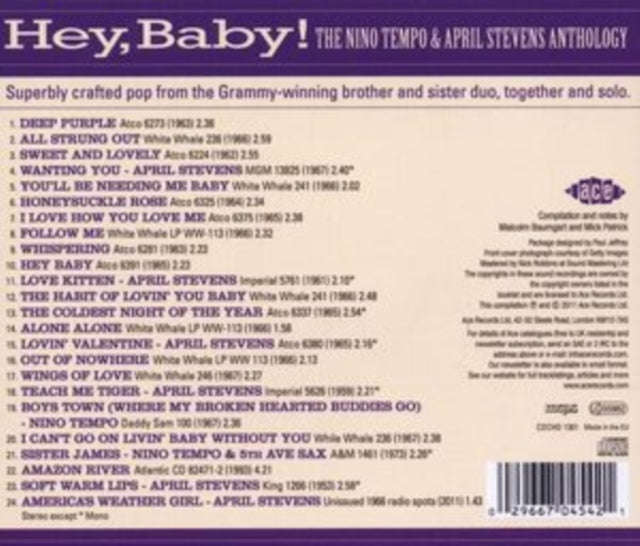 Nino Tempo & April Stevens - Hey. Baby! (CD)