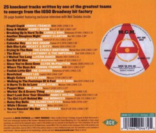 Various Artists - Where The Boys Are - The Songs Of Neil Sedaka And Howard Greenfield (CD)