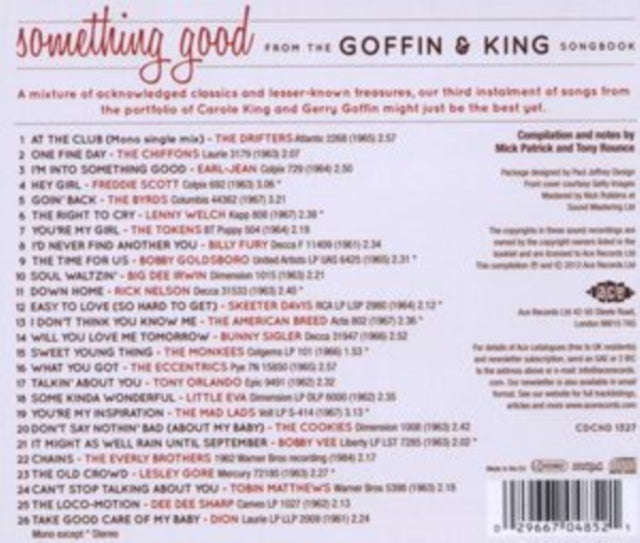 Various Artists - Something Good - From The Goffin & King Songbook (CD)