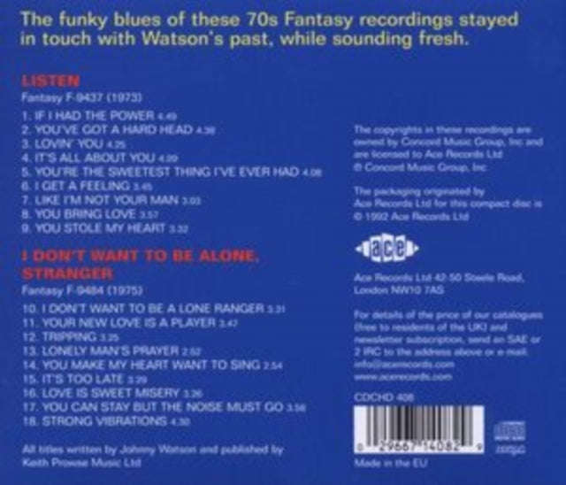Johnny... Watson - Listen & I DonT... (CD)