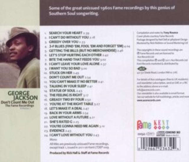 George Jackson - DonT Count Me Out (CD)