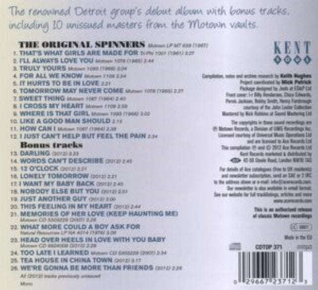 Spinners - Truly Yours - Their First Motown Album (CD)