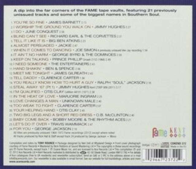 Various Artists - Hall Of Fame - Rare And Unissued Gems From The Fame Vaults (CD)