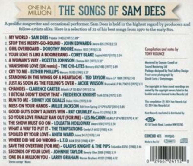 Various Artists - One In A Million - The Songs Of Sam Dees (CD)