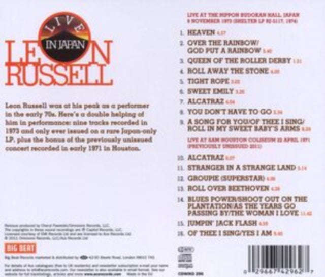 Leon Russell - Live In Japan (CD)