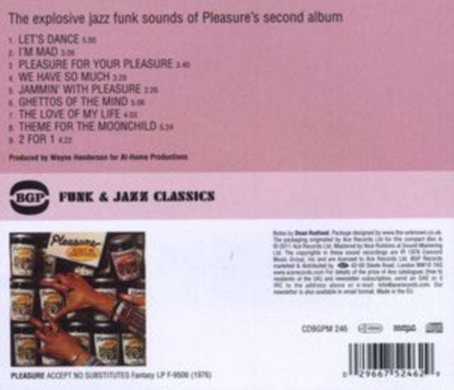 Pleasure - Accept No Substitutes (CD)