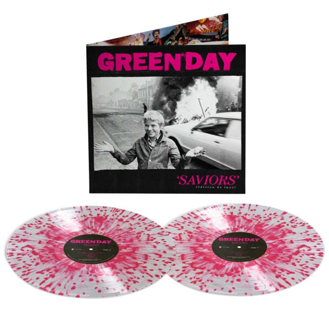 Green Day - Saviors(Deluxe Edition) (Clear/Hot Pink Splatter Vinyl) (Indies) (Vinyl)