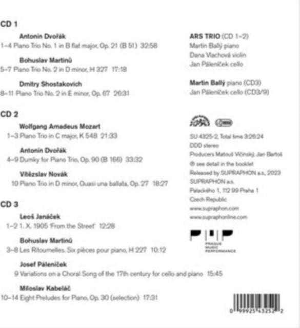 Martin Bally / Arts Trio - Martin Bally / Ars Trio / Dvorak / Janacek / Martinu / Mozart / Novak ...