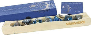 Wood Resin RPG Dice Set (7) Sapphire Grove (Dice Sets & Games)
