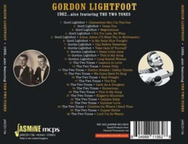 Gordon Lightfoot - 1962.... Also Featuring The Two Tones (CD)