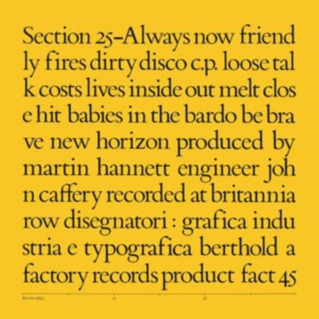 Section 25 - Always Now (Vinyl)