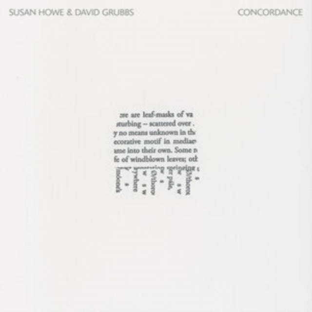 Susan Howe & David Grubbs - Concordance (Vinyl)