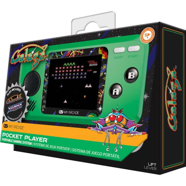 My Arcade - Pocket Player Galaga Portable Gaming System (3 Games In 1)