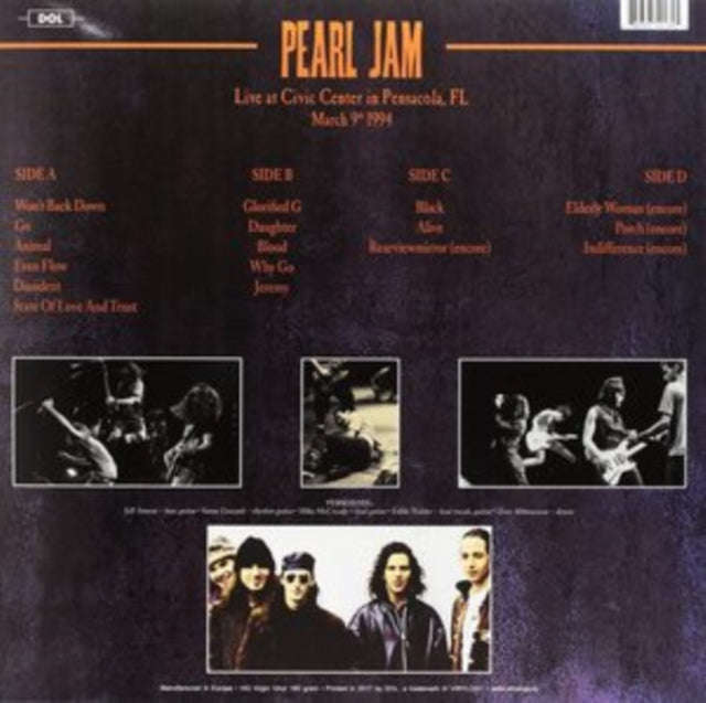Pearl Jam - Live At Civic Center In Pensacola Fl March 9th 1994 (Yellow Vinyl) (Vinyl)