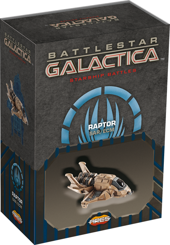 Battlestar Galactica Starship Battles Raptor SAR/ECM Spaceship Pack OOP (Board Games)