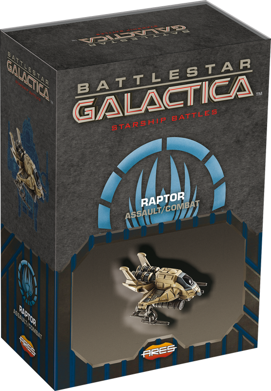 Battlestar Galactica Starship Battles Raptor Assault/Combat Spaceship Pack OOP (Board Games)