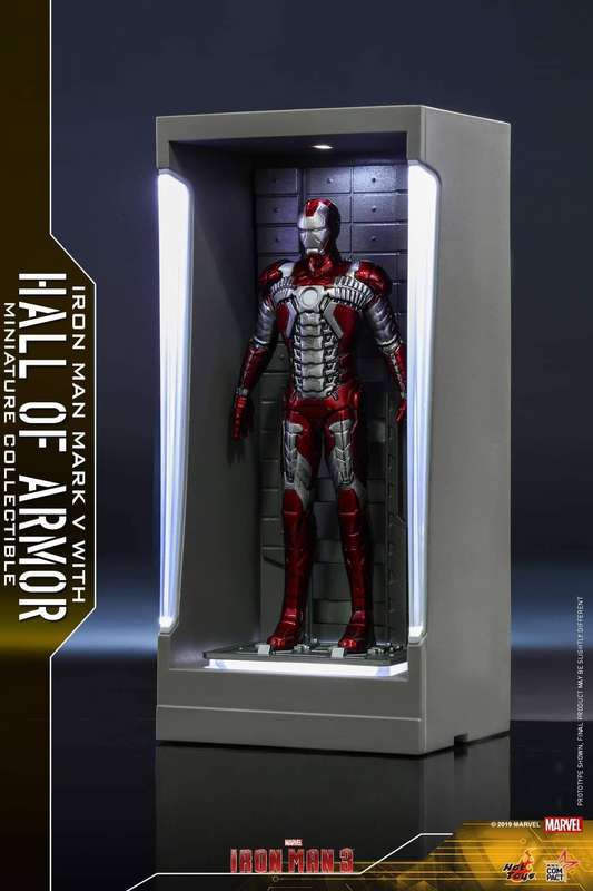HotToys Marvel Miniature: Iron Man 3 (Mark 5 with Hall of Armor) (Figures)
