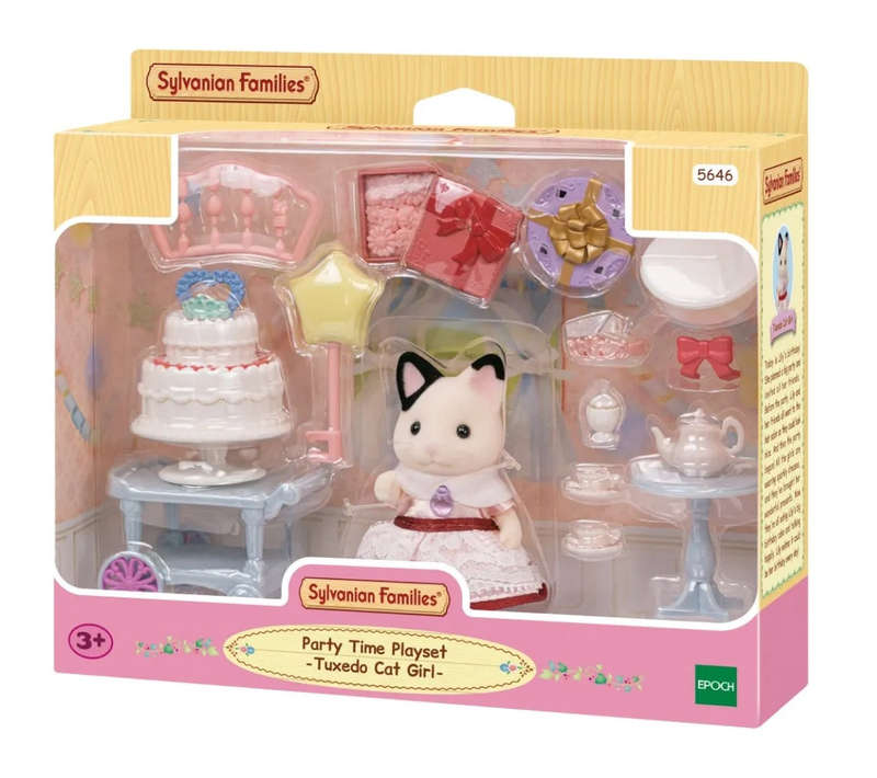 Sylvanian Family -Party Time Playset Tuxedo Cat Girl