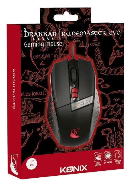 Konix Drakkar Souris Runemaster Gaming Mouse (Black) (PC)