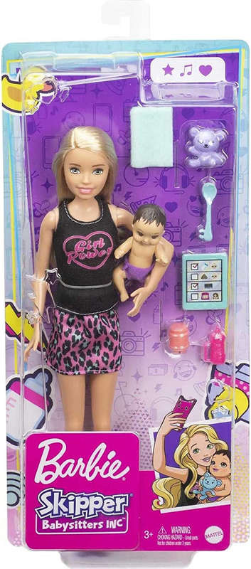 Barbie - Skipper Babysitter (Blonde Doll with Baby Doll)