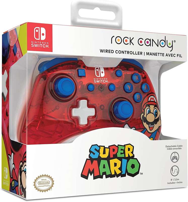 PDP Rock Candy Wired Mini Controller (Mario) (Nintendo Switch)