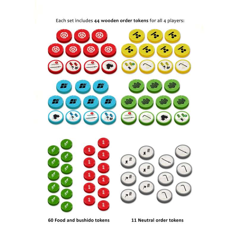 Small Samurai Empires Deluxe Token Set (Board Games)