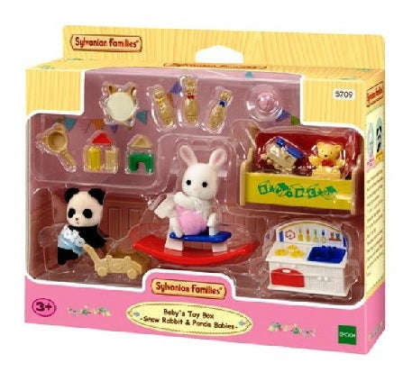 Sylvanian Families - Baby's Toy Box - Snow Rabbit & Panda Babies