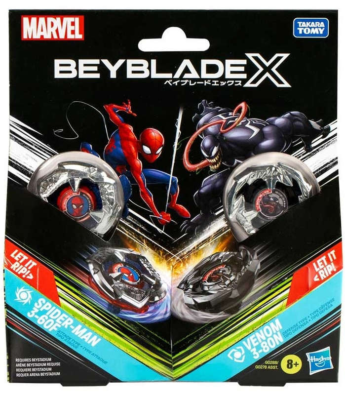 Beyblade X - Dual Pack - Spider -man 3 -60F (Attack) & Venom 3 -80N (Defense)