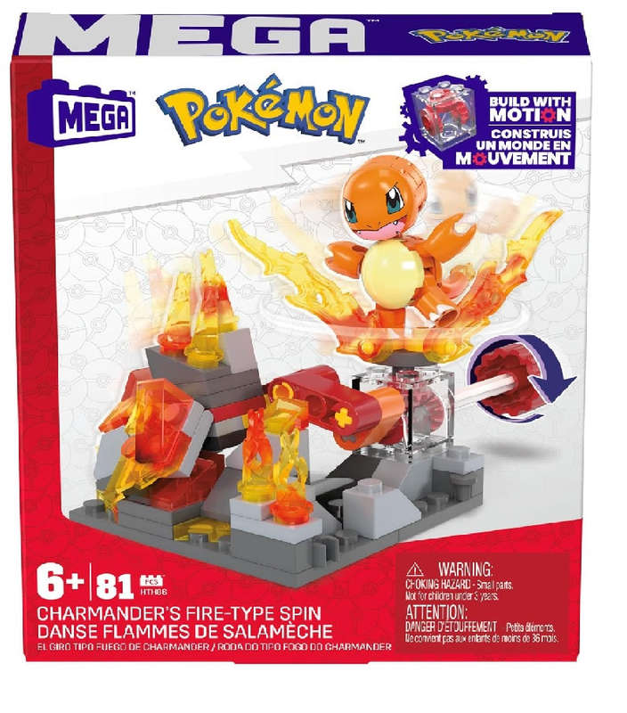 Mega Bloks - Pokemon Adventure Builder - Charmander's Fire -Type Spin