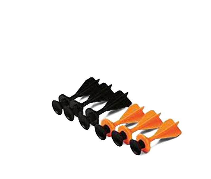 Stealth Spare Sucker Darts PK6 / Black And Orange