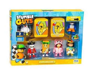 Stumble Guys - 2 Collectable Minifigure 8PK Chicken Megalodon Capt Nohart Cereal Killer Meowmer C...